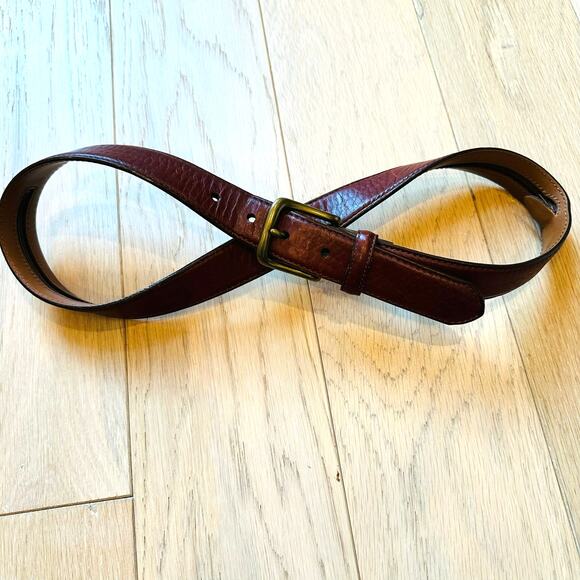 Orvis Other - Vintage ORVIS Made in USA Brown Leather Security Hidden-Zipper Money Belt Sz 34